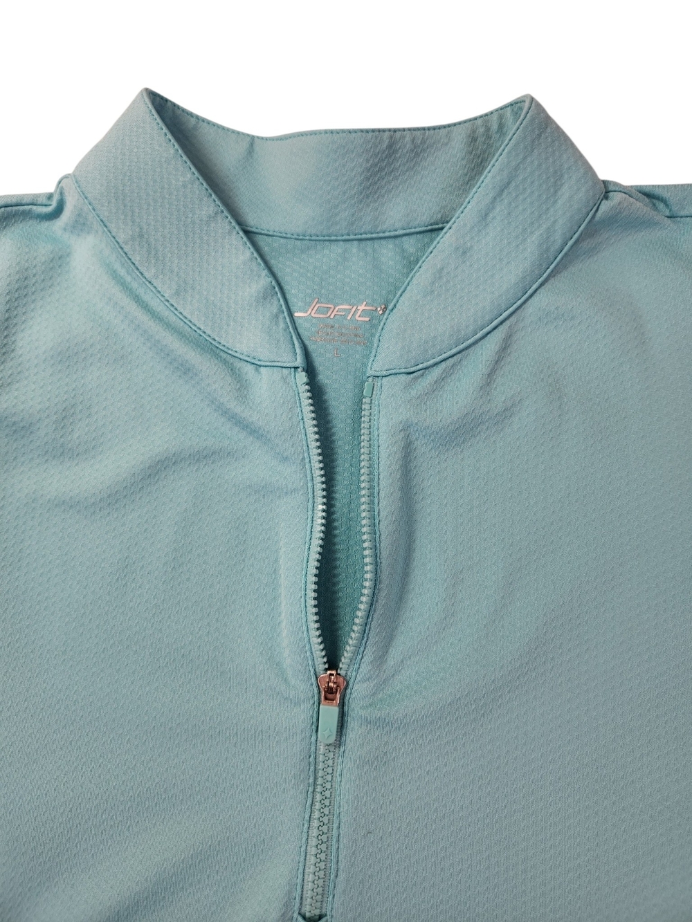 Jofit Women’s Aqua Sleeveless Golf Polo Top Quarter Zip Athletic Tank Size Large - Picture 4 of 12